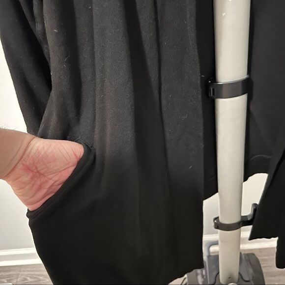 DKNY Black Hooded Cardigan W Pockets Size Small - Picture 4 of 10